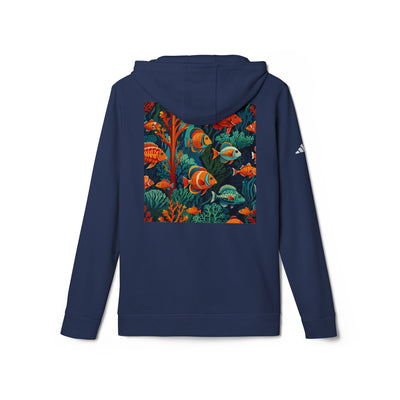 Sweat-shirt Adidas corail avec poissons tropicaux