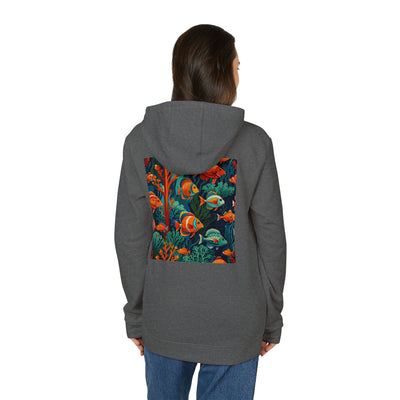 Sweat-shirt Adidas corail avec poissons tropicaux