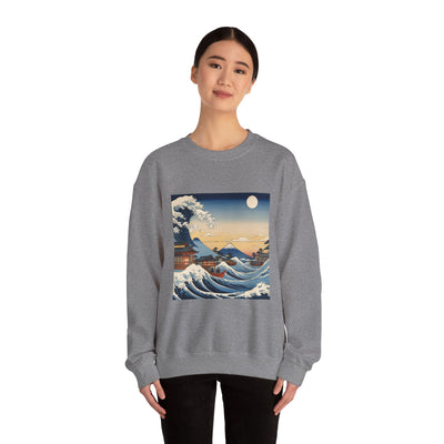 Sudadera de cuello redondo Great Wave - Estilo Ukiyo-e de Hokusai