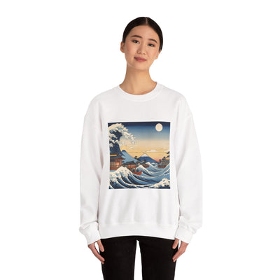 Sudadera de cuello redondo Great Wave - Estilo Ukiyo-e de Hokusai
