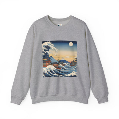 Sudadera de cuello redondo Great Wave - Estilo Ukiyo-e de Hokusai