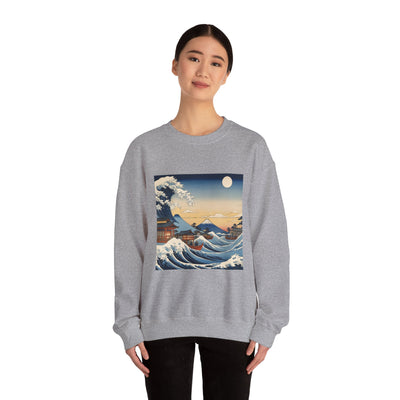 Sudadera de cuello redondo Great Wave - Estilo Ukiyo-e de Hokusai