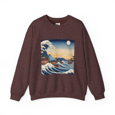 Sudadera de cuello redondo Great Wave - Estilo Ukiyo-e de Hokusai