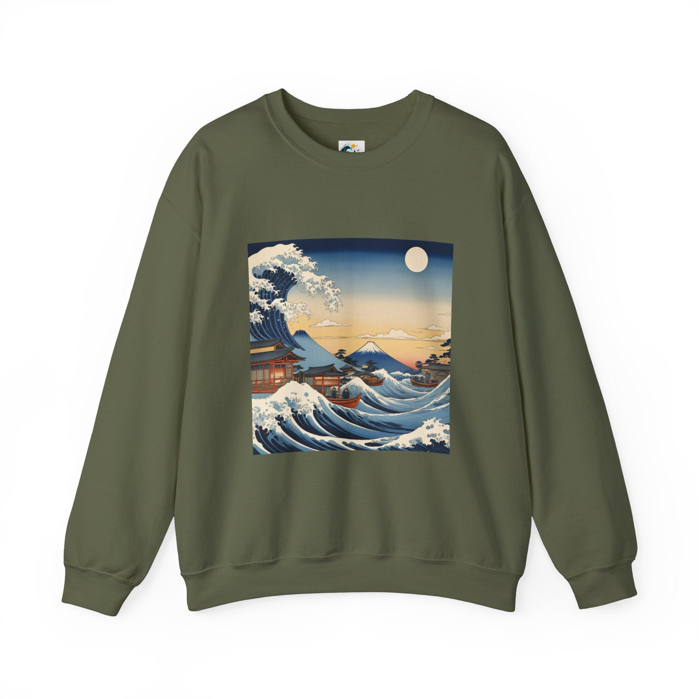 sudadera sin capucha Gran Ola Japonesa