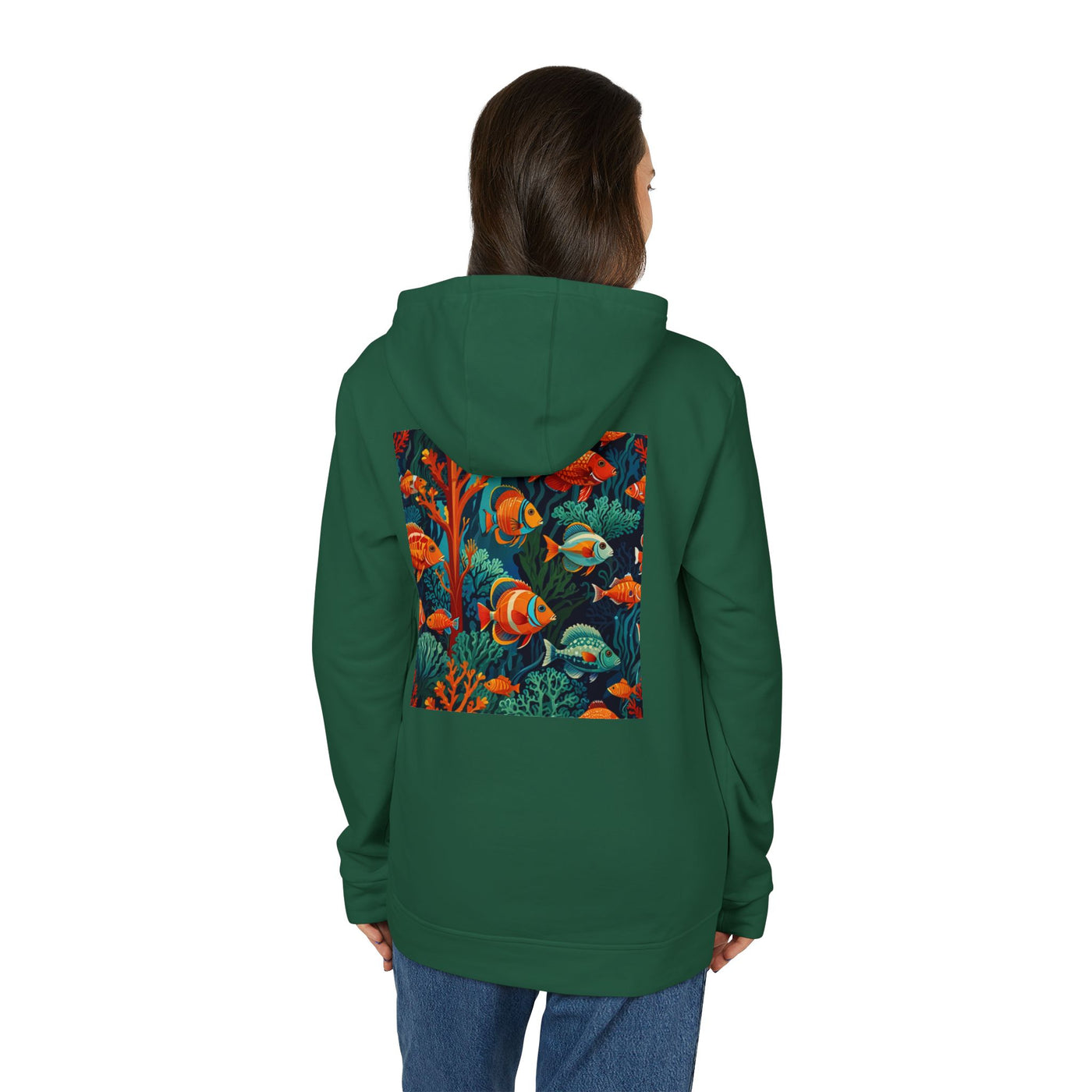 Sweat-shirt Adidas corail avec poissons tropicaux
