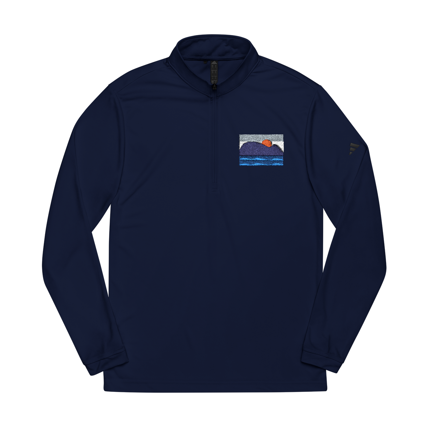 Front Navy quarter zip adidas sweater