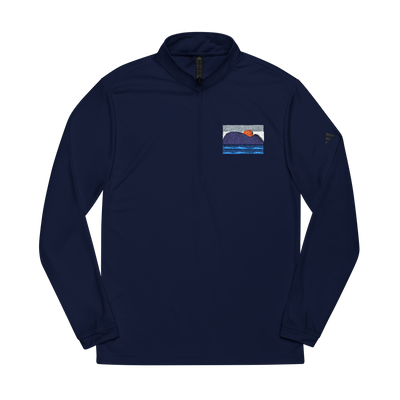 Front Navy quarter zip adidas sweater