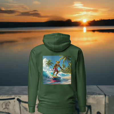 Leopard surfing hoodie for surf and streetwear lovers