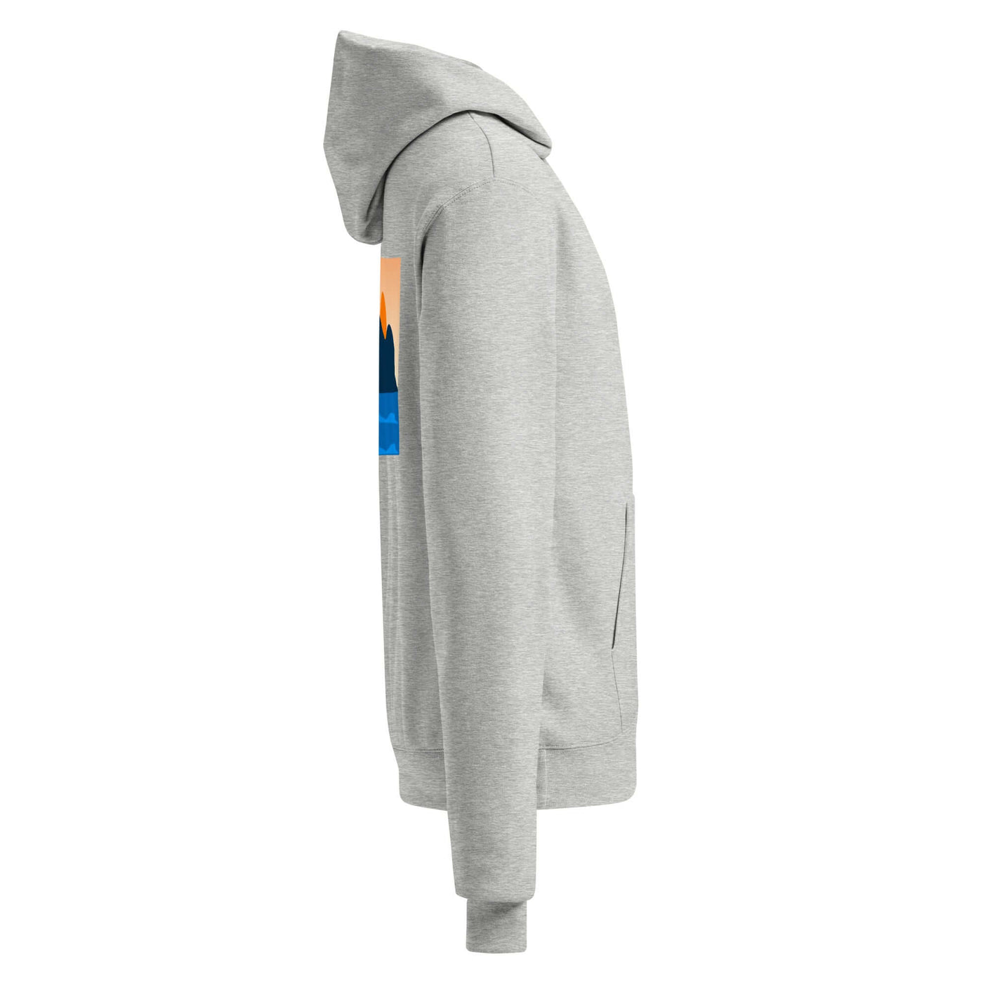 vista-lateral-derecha de sudadera champion gris raton de guetaria