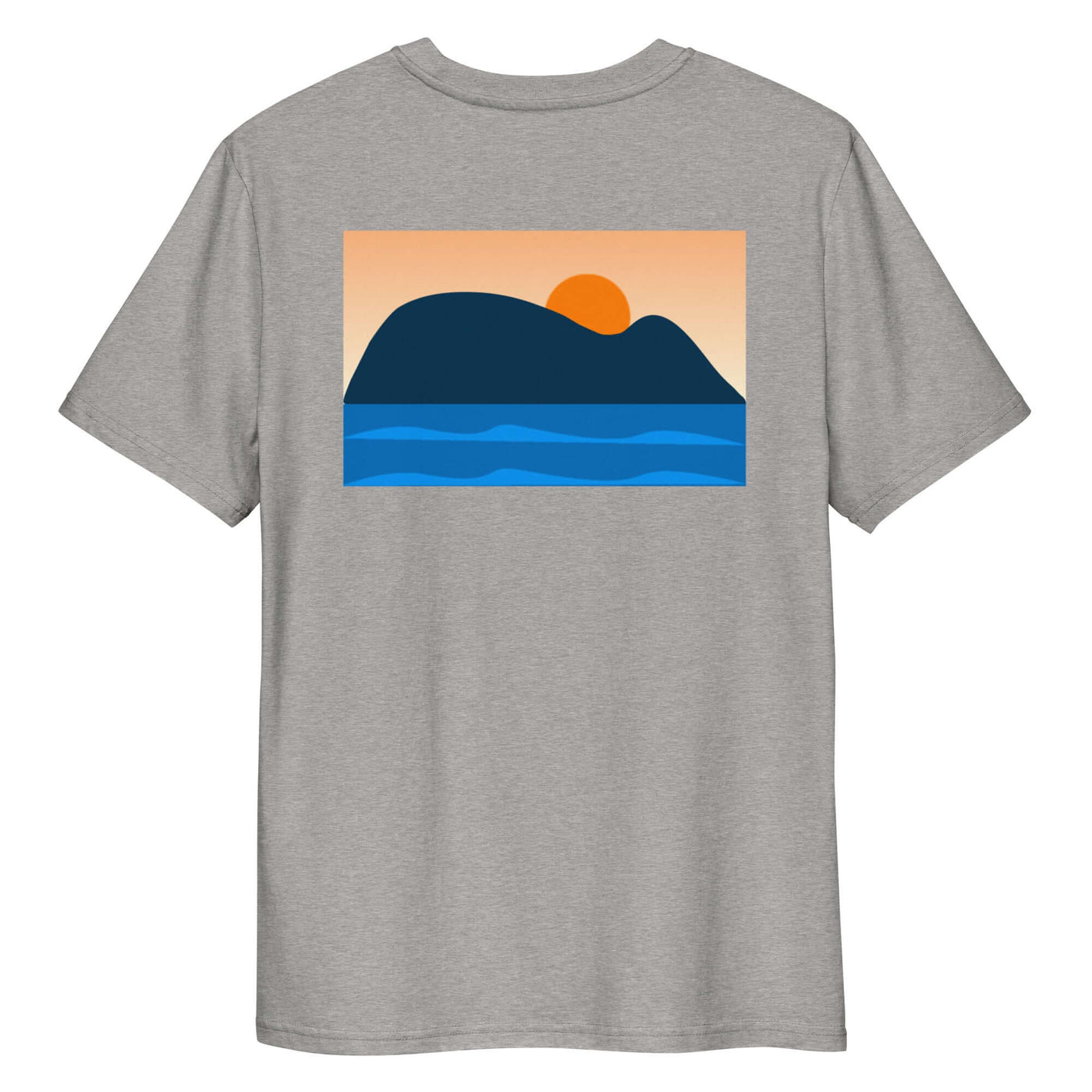 grey organic cotton t-shirt raton de getaria minimalist front